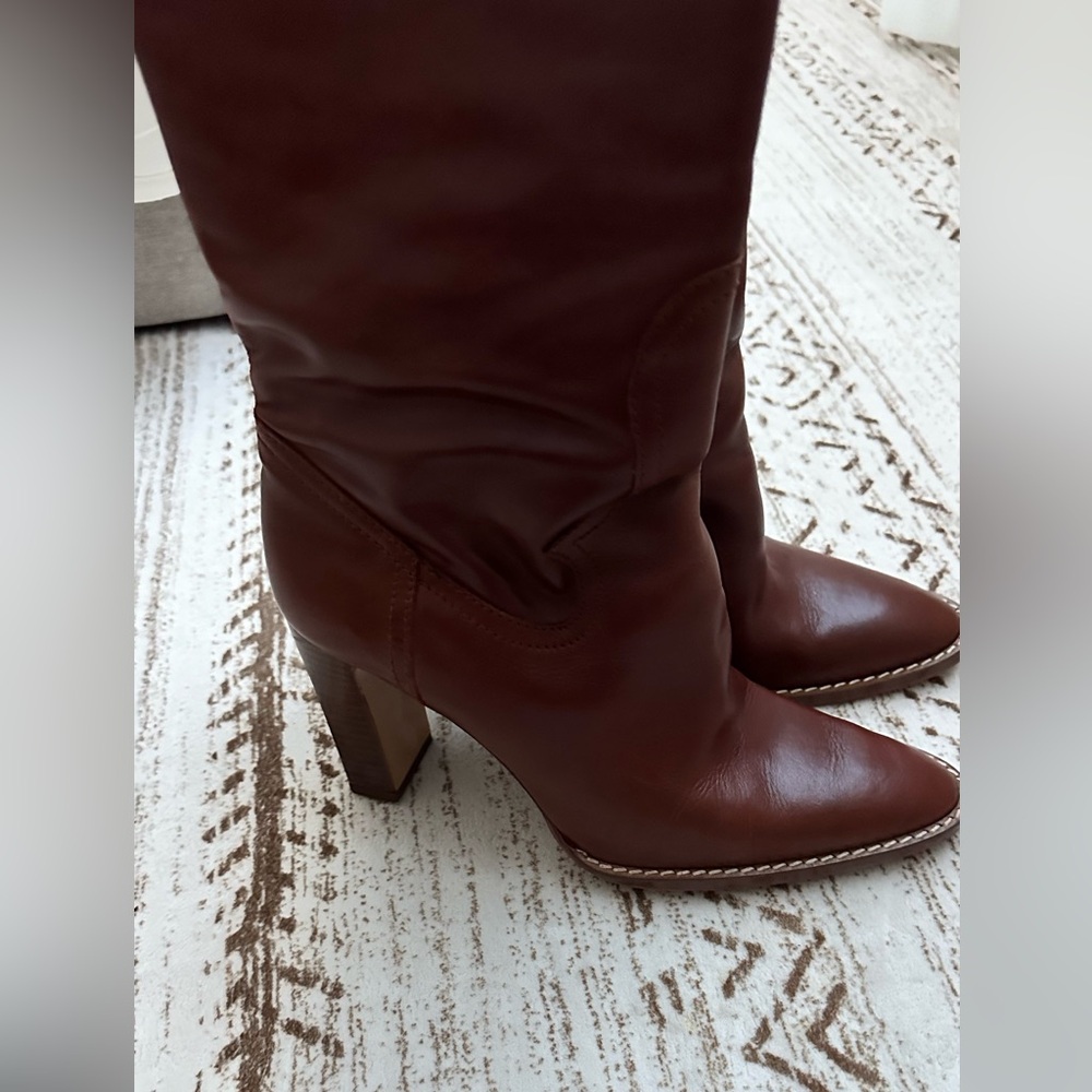 Zara leather heeled boots - Picture 3 of 12